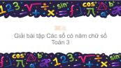 Giải bài tập SGK Toán 3 Bài: Các số có năm chữ số