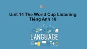 Unit 14 lớp 10: The World Cup-Listening