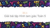 Giải bài tập SGK Toán 5 Bài: Hình tam giác