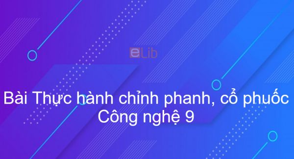 Công nghệ 9 Bài 5: Thực hành chỉnh phanh, cổ phuốc