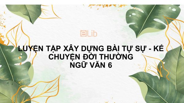 Luyện tập xây dựng bài tự sự - Kể chuyện đời thường Ngữ văn 6