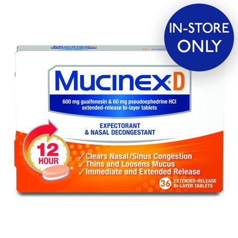 Thuốc Mucinex®-D - Điều trị ho do cảm lạnh
