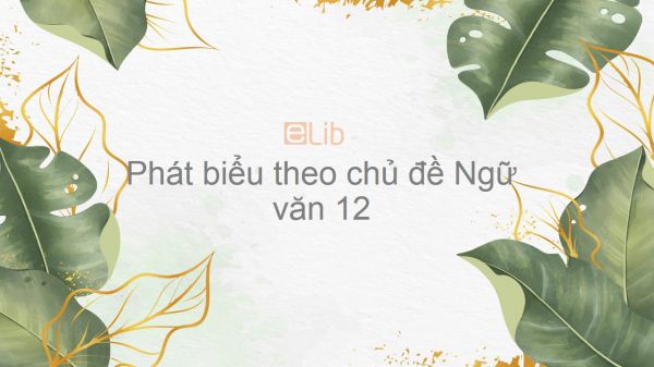 Phát biểu theo chủ đề Ngữ văn 12