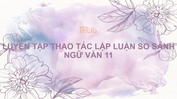 Luyện tập thao tác lập luận so sánh Ngữ văn 11