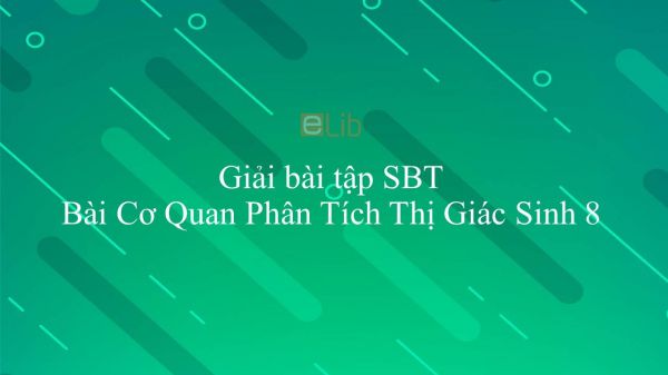 Giải bài tập SBT Sinh học 8 Bài 49: Cơ Quan Phân Tích Thị Giác