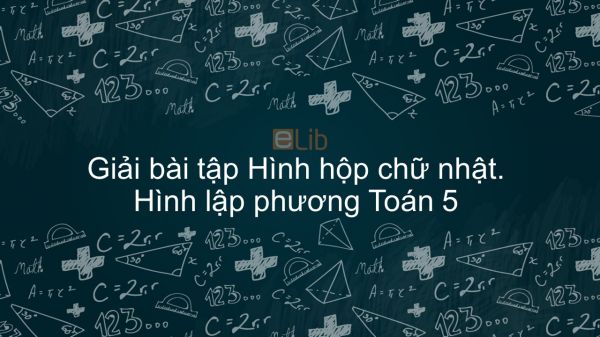 Giải bài tập SGK Toán 5 Bài: Hình hộp chữ nhật. Hình lập phương