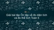 Giải bài tập SGK Toán 5 Bài: Ôn tập về đo diện tích và đo thể tích