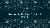 Giải bài tập SGK Toán 5 Bài: Ôn tập về phân số