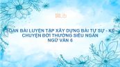 Soạn bài Luyện tập xây dựng bài tự sự - Kể chuyện đời thường Ngữ văn 6 siêu ngắn