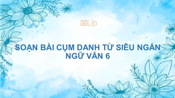 Soạn bài Cụm danh từ Ngữ văn 6 siêu ngắn