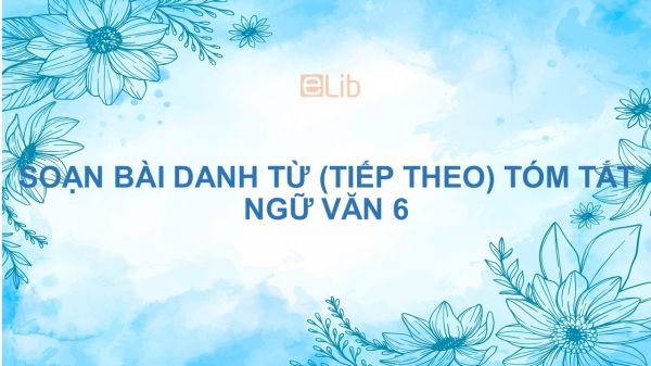 Soạn bài Danh từ (tiếp theo) Ngữ văn 6 tóm tắt