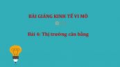 Bài 4: Thị trường cân bằng