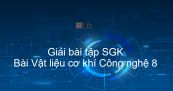 Giải bài tập SGK Công nghệ 8 Bài 18: Vật liệu cơ khí