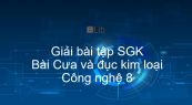 Giải bài tập SGK Công nghệ 8 Bài 21: Cưa và đục kim loại