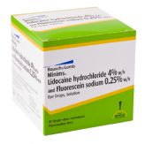 Thuốc Lidocaine + Fluorescein - Dùng để gây tê và nhuộm màu mắt