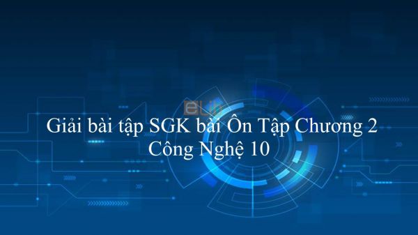 Giải bài tập SGK Công nghệ 10 Bài 39: Ôn Tập Chương 2