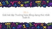 Giải bài tập SGK Toán 8 Bài 5: Trường hợp đồng dạng thứ nhất