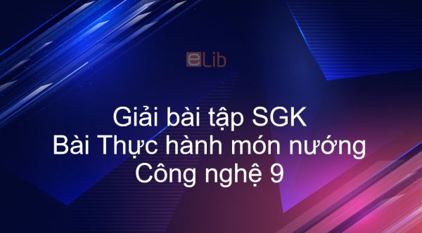 Giải bài tập SGK Công nghệ 9 Bài 12: Thực hành món nướng