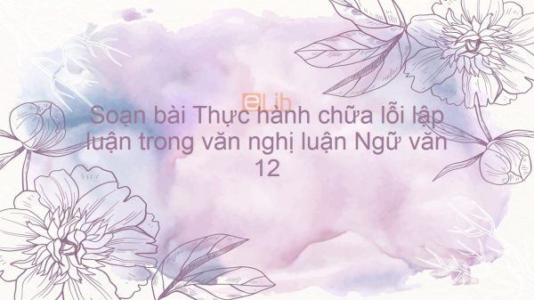 Soạn bài Thực hành chữa lỗi lập luận trong văn nghị luận Ngữ văn 12 tóm tắt