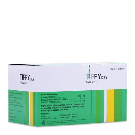 Thuốc Tiffy® - Tác dụng hạ sốt, giảm đau