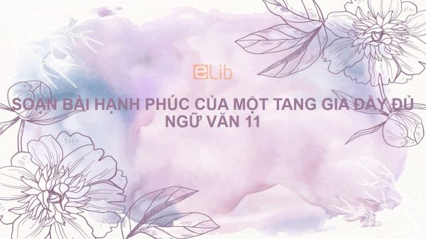 Soạn bài Hạnh phúc của một tang gia (Trích Số đỏ) Ngữ văn 11 đầy đủ