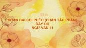 Soạn bài Chí Phèo (phần tác phẩm) Ngữ văn 11 đầy đủ