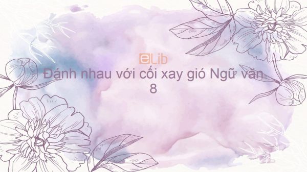 Đánh nhau với cối xay gió Ngữ văn 8