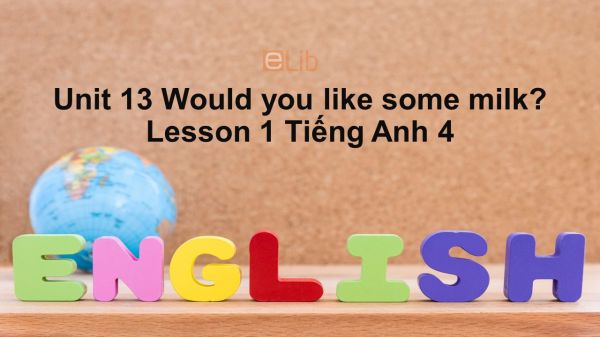 Unit 13 lớp 4: Would you like some milk?-Lesson 1