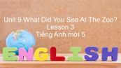 Unit 9 lớp 5: What Did You See At The Zoo? - Lesson 3