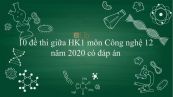 10 Đề thi giữa Học kì 1 môn Công nghệ 12 năm 2020 có đáp án