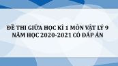 10 đề thi giữa HK1 môn Vật Lý 9 năm 2020-2021 có đáp án