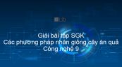 Giải bài tập SGK Công nghệ 9 Bài 3: Các phương pháp nhân giống cây ăn quả