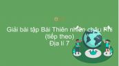 Giải bài tập SGK Địa lí 7 Bài 27: Thiên nhiên châu Phi (tiếp theo)