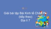 Giải bài tập SGK Địa lí 7 Bài 31: Kinh tế Châu Phi (tiếp theo)