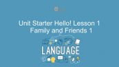 Unit Starter lớp 1: Hello! - Lesson 1