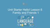 Unit Starter lớp 1: Hello! - Lesson 6