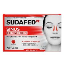 Sudafed® Congestion - Điều trị ngứa mũi, nghẹt xoang