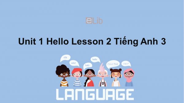 Unit 1 lớp 3: Hello-Lesson 2