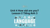 Unit 4 lớp 3: How old are you?-Lesson 2