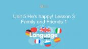 Unit 5 lớp 1: He's happy! - Lesson 3