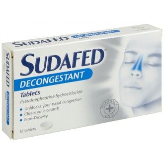 Thuốc SUDAFED® Decongestant - Giảm đau, tắc nghẽn mũi