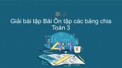 Giải bài tập VBT Toán 3 Bài 9: Ôn tập các bảng chia