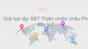 Giải bài tập SBT Địa lí 7 Bài 26: Thiên nhiên châu Phi