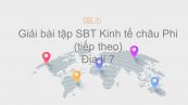 Giải bài tập SBT Địa lí 7 Bài 31: Kinh tế châu Phi (tiếp theo)