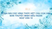 Soạn bài Các hình thức kết cấu của văn bản thuyết minh Ngữ văn 10 siêu ngắn