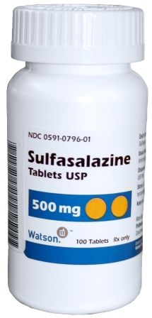 Thuốc Sulfasalazine - Giảm sốt, đau dạ dày, tiêu chảy và chảy máu trực tràng