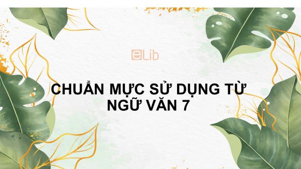 Chuẩn mực sử dụng từ Ngữ văn 7