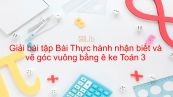 Giải bài tập VBT Toán 3 Bài 41: Thực hành nhận biết và vẽ góc vuông bằng ê ke