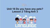 Unit 16 lớp 3: Do you have any pets?-Lesson 2