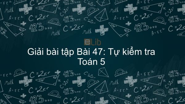 Giải bài tập VBT Toán 5 Bài 47: Tự kiểm tra